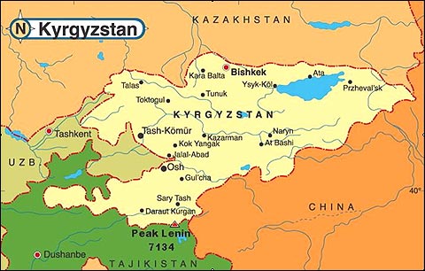 Kyrgyzstan - mapa
